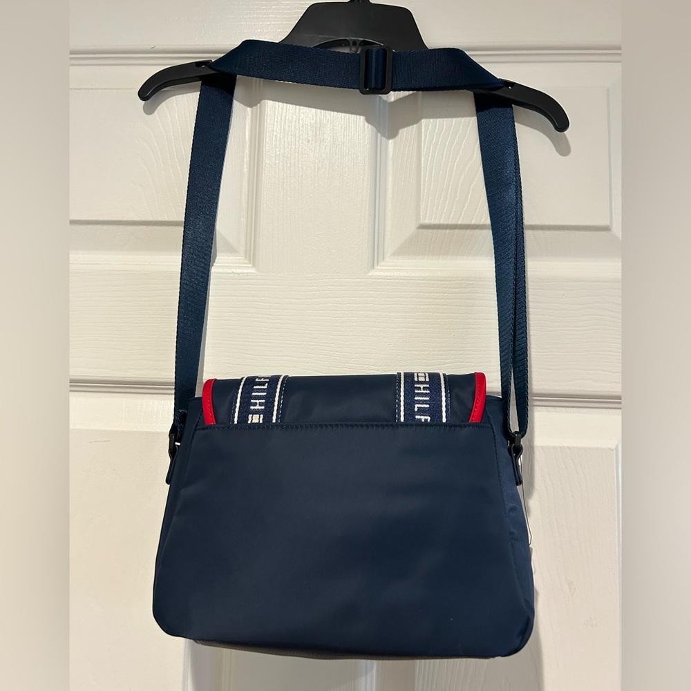 Tommy Hilfiger Blue and Red Crossbody Bag with Signature Stripes - Picture 2 of 8